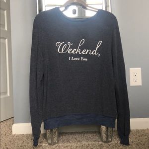 Wildfox Couture Weekend ILY baggy jumper sz s